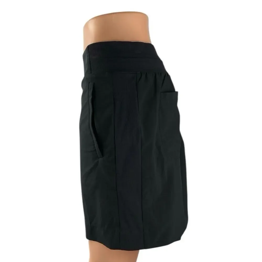 Athleta Women's Black Elastic High Waist Athletic Activewear Mini A-Line Skirt 4
